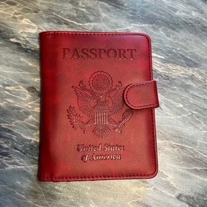 Passport Case w/pen and additional sections for cards/notes